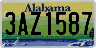 AL license plate 3AZ1587