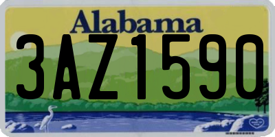 AL license plate 3AZ1590