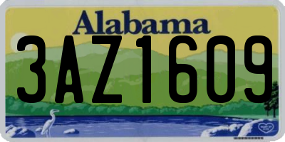 AL license plate 3AZ1609