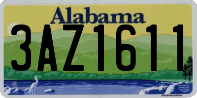 AL license plate 3AZ1611