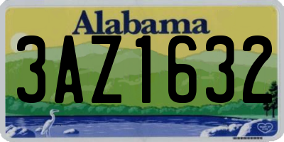 AL license plate 3AZ1632