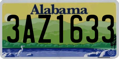 AL license plate 3AZ1633