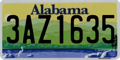 AL license plate 3AZ1635