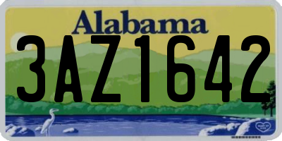 AL license plate 3AZ1642