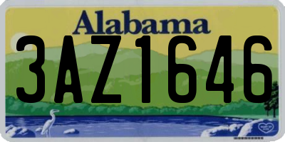 AL license plate 3AZ1646