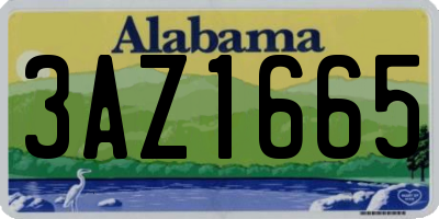 AL license plate 3AZ1665
