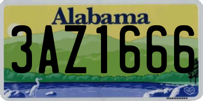AL license plate 3AZ1666