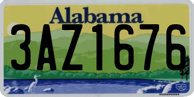 AL license plate 3AZ1676