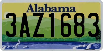 AL license plate 3AZ1683