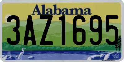 AL license plate 3AZ1695