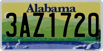 AL license plate 3AZ1720