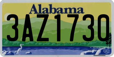 AL license plate 3AZ1730
