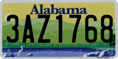 AL license plate 3AZ1768