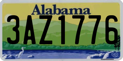 AL license plate 3AZ1776
