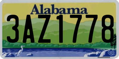 AL license plate 3AZ1778