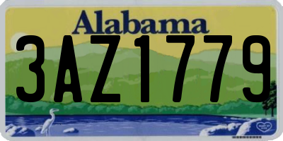 AL license plate 3AZ1779