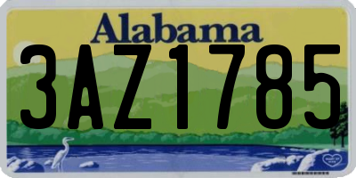 AL license plate 3AZ1785