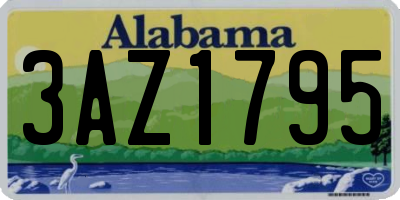 AL license plate 3AZ1795