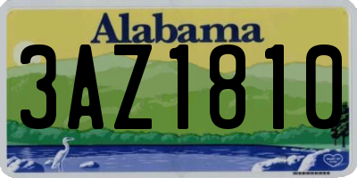 AL license plate 3AZ1810