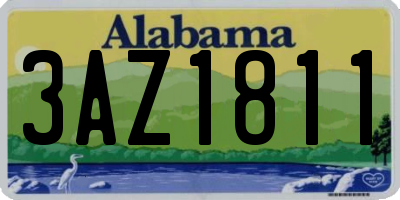 AL license plate 3AZ1811