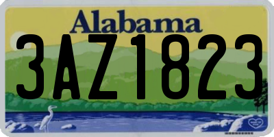 AL license plate 3AZ1823