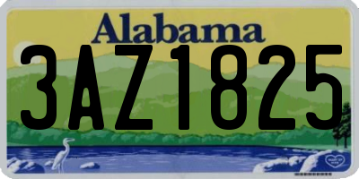 AL license plate 3AZ1825
