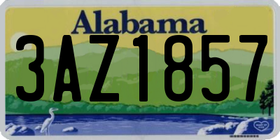 AL license plate 3AZ1857