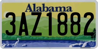 AL license plate 3AZ1882