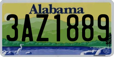 AL license plate 3AZ1889