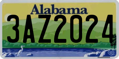 AL license plate 3AZ2024
