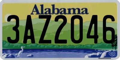 AL license plate 3AZ2046