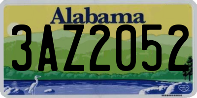 AL license plate 3AZ2052