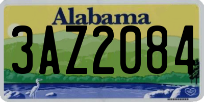 AL license plate 3AZ2084