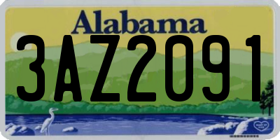 AL license plate 3AZ2091