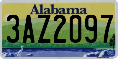 AL license plate 3AZ2097