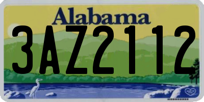 AL license plate 3AZ2112