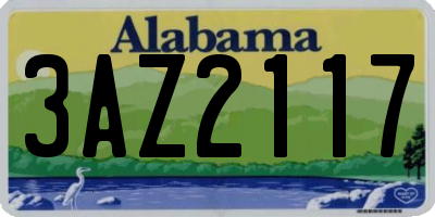 AL license plate 3AZ2117