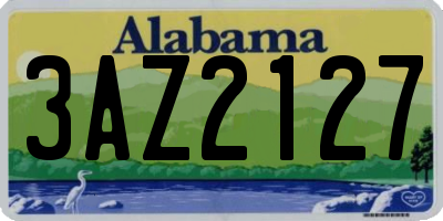 AL license plate 3AZ2127