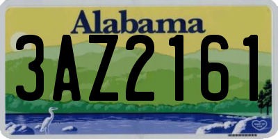 AL license plate 3AZ2161