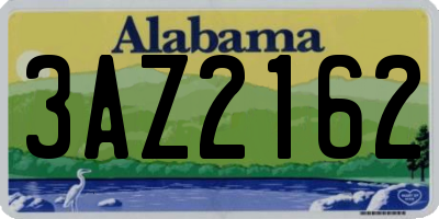 AL license plate 3AZ2162