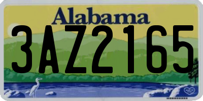 AL license plate 3AZ2165