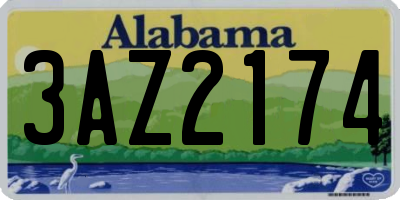 AL license plate 3AZ2174