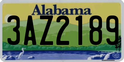 AL license plate 3AZ2189