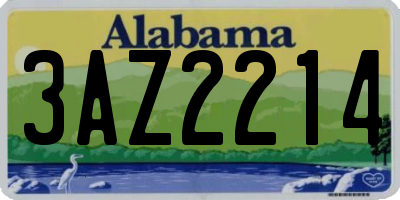 AL license plate 3AZ2214