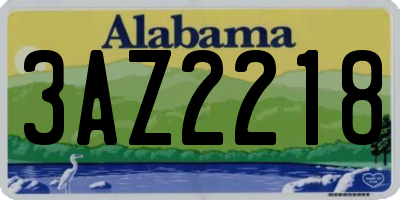 AL license plate 3AZ2218