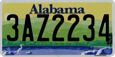 AL license plate 3AZ2234