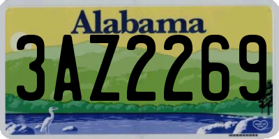 AL license plate 3AZ2269