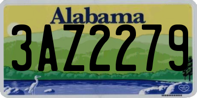 AL license plate 3AZ2279