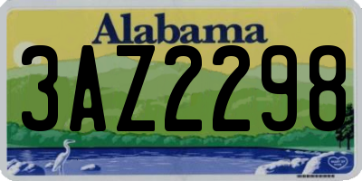 AL license plate 3AZ2298
