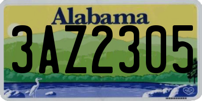 AL license plate 3AZ2305